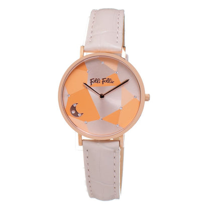 Folli Follie Beige Leather Watch