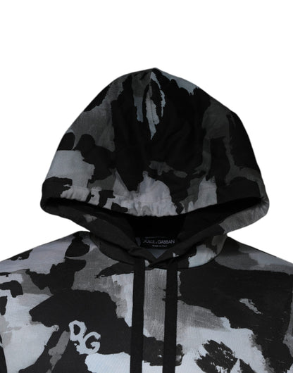 Dolce & Gabbana Multicolor Camouflage Men Hooded Sweater