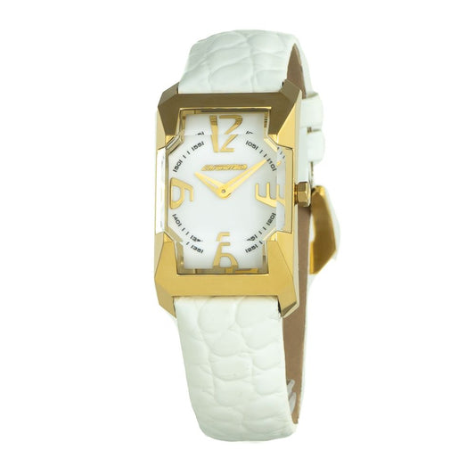 Chronotech White Leather Watch