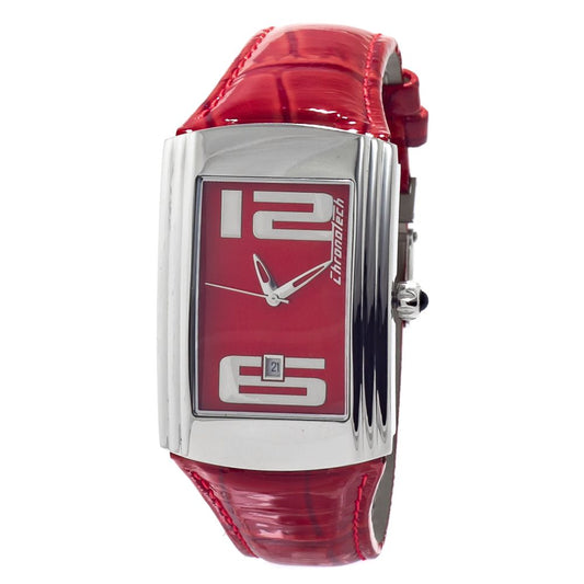 Chronotech Red Leather Watch