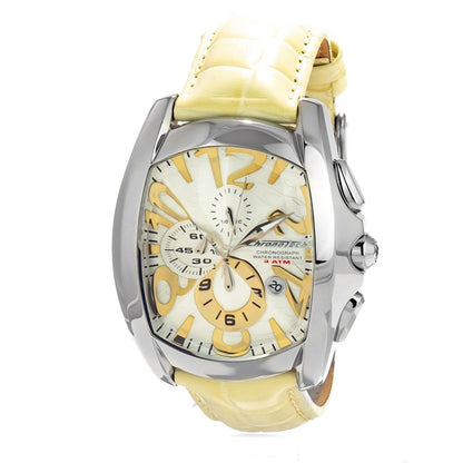 Chronotech Yellow Leather Watch