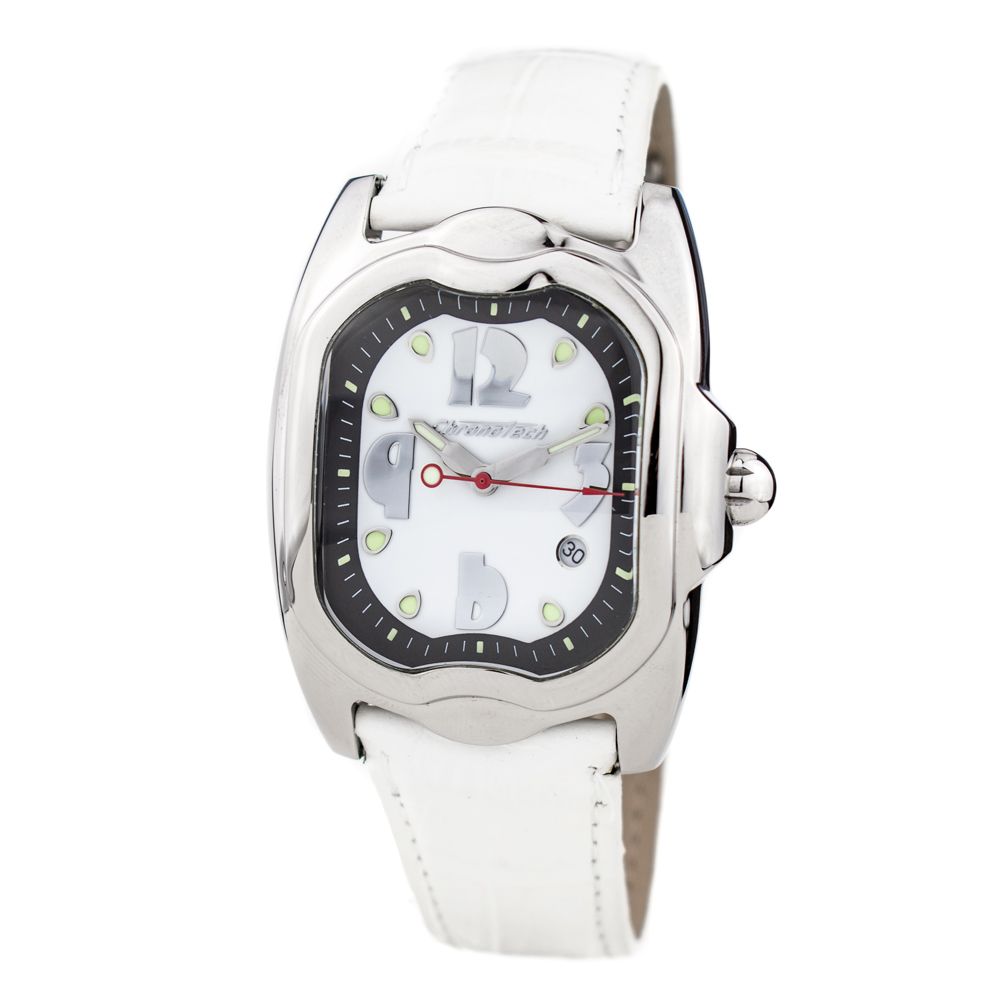 Chronotech White Leather Watch