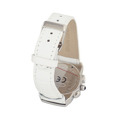 Chronotech White Leather Watch