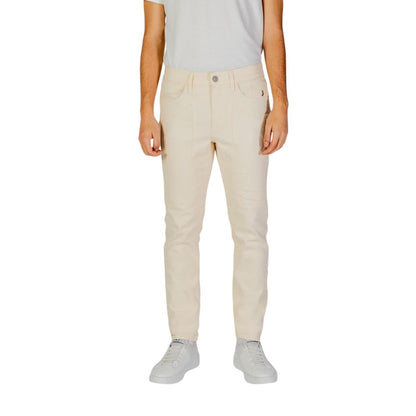 Jeckerson Cream Cotton Jeans & Pant