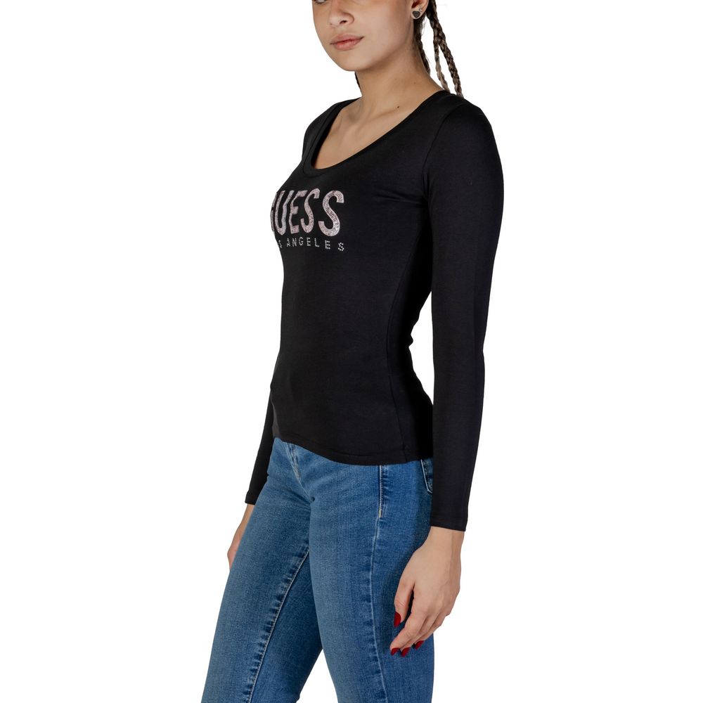 Guess Black Cotton Tops & T-Shirt