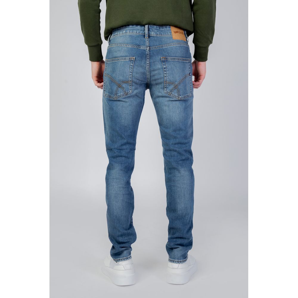 Gas Blue Cotton Jeans & Pant