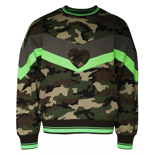 Dolce & Gabbana Multicolor Camouflage Sweatshirt Sweater