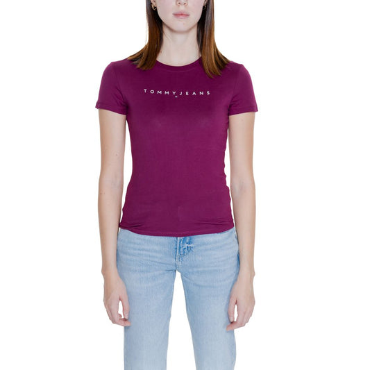 Tommy Hilfiger Jeans Purple Cotton Tops & T-Shirt