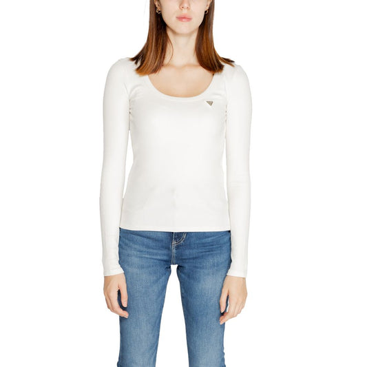 Guess Active Cream Viscose Tops & T-Shirt