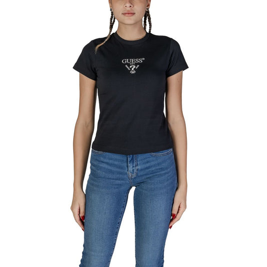 Guess Active Black Cotton Tops & T-Shirt