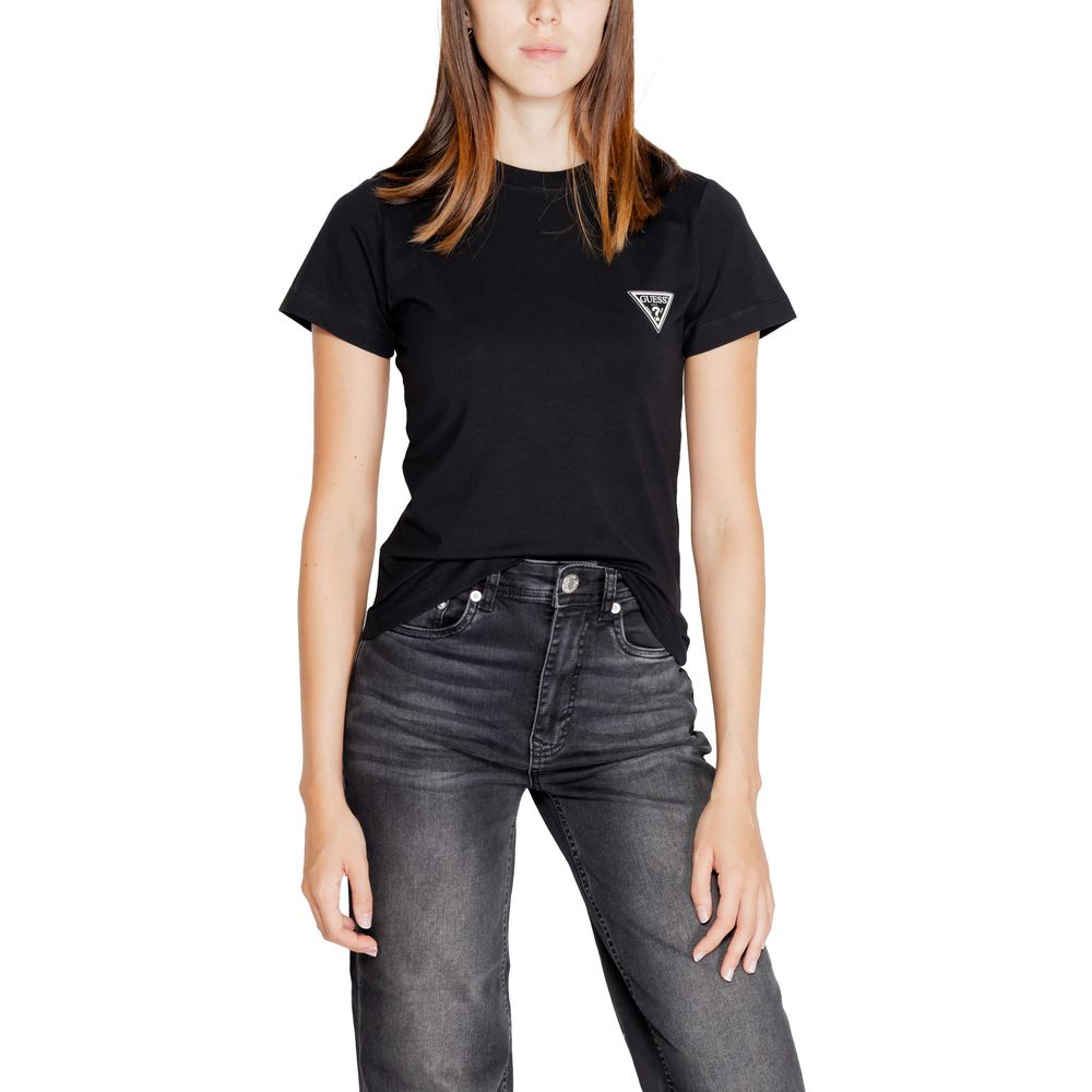 Guess Active Black Cotton Tops & T-Shirt