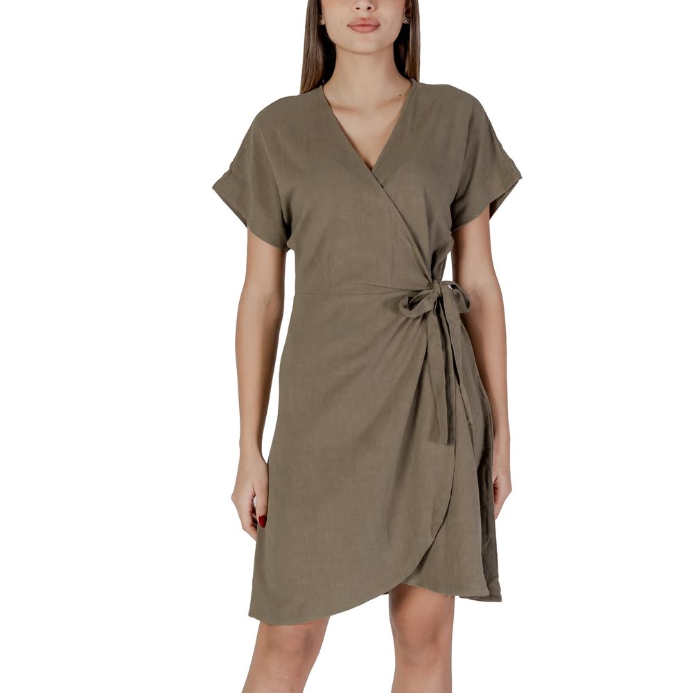 B.Young Green Viscose Dress