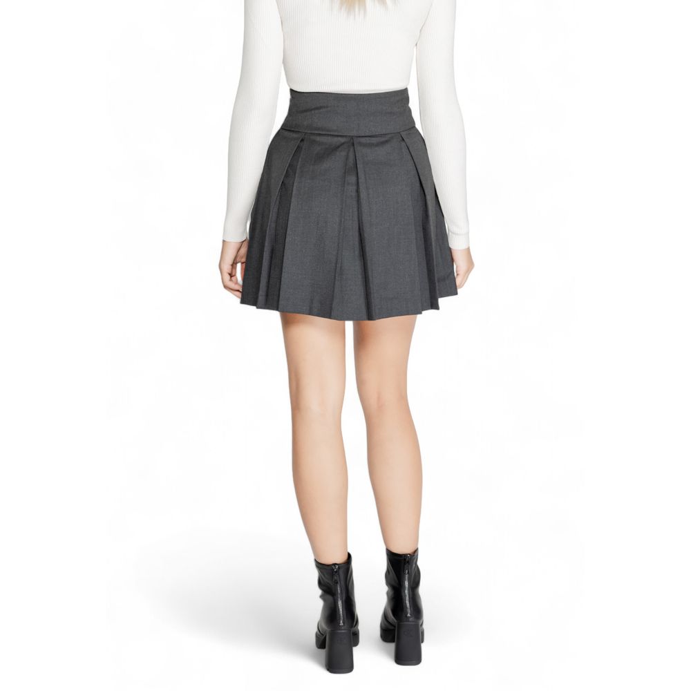 Morgan De Toi Gray Polyester Skirt