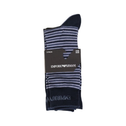 Emporio Armani Underwear Blue Cotton Sock