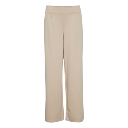 ICHI Beige Recycled Polyethylene Jeans & Pant