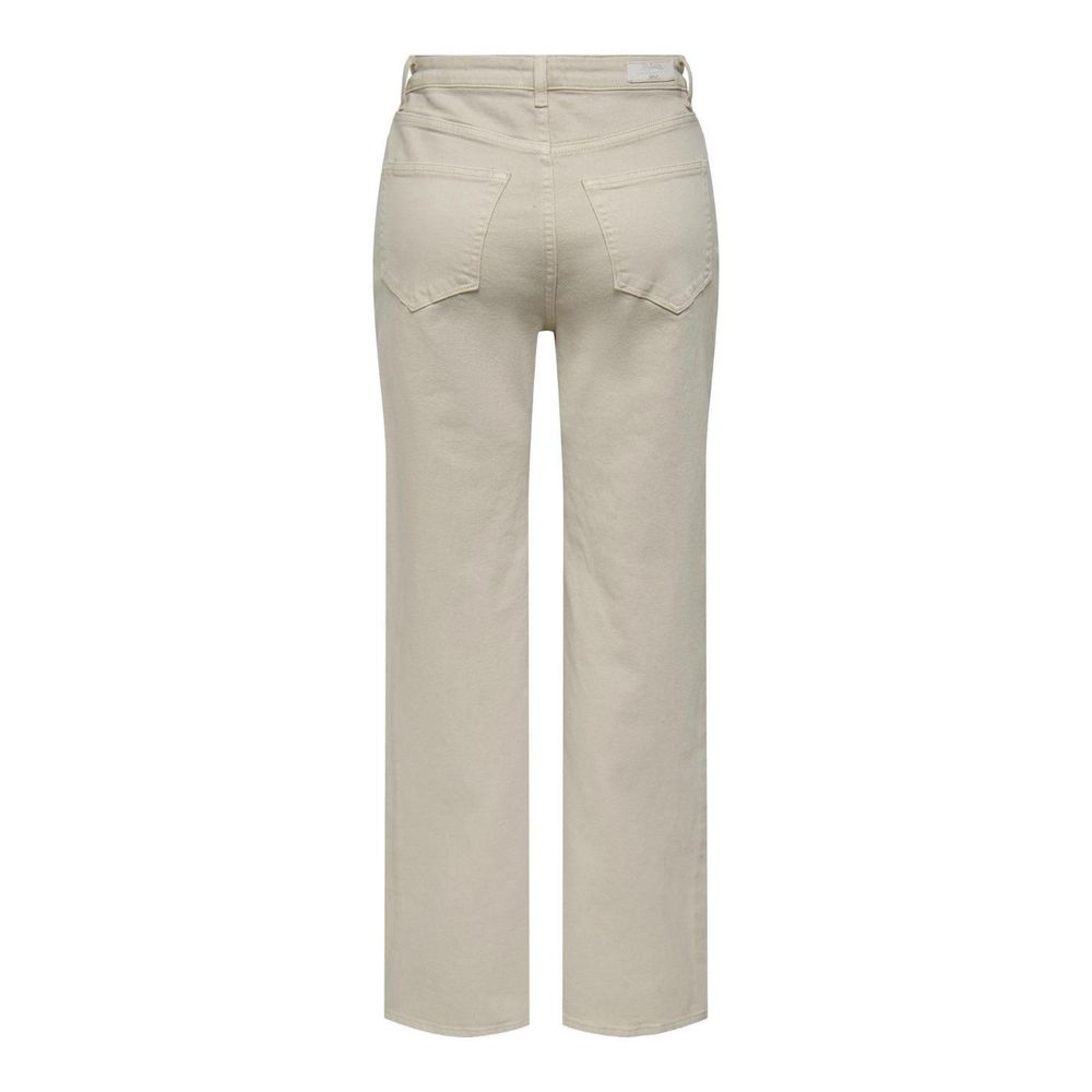 Only Beige Cotton Jeans & Pant