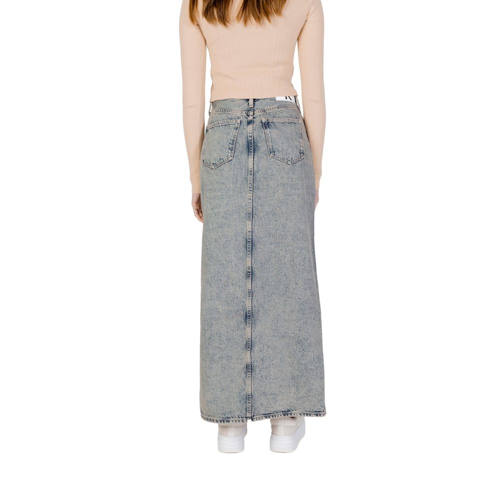 Calvin Klein Jeans Blue Cotton Skirt