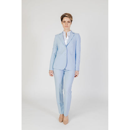 Sandro Ferrone Blue Polyester Suits & Blazer