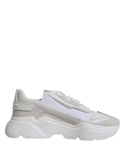 Dolce & Gabbana White Leather Daymaster Low Top Sneakers Shoes