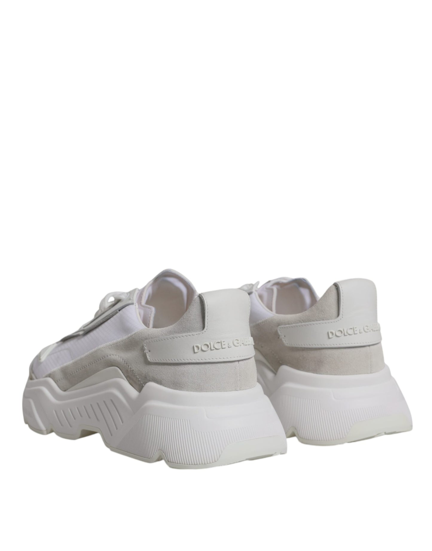 Dolce & Gabbana White Leather Daymaster Low Top Sneaker Shoes