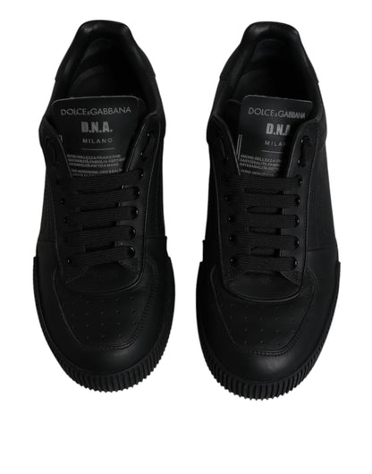 Dolce & Gabbana Black Miami Leather Low Top Sneakers Shoes