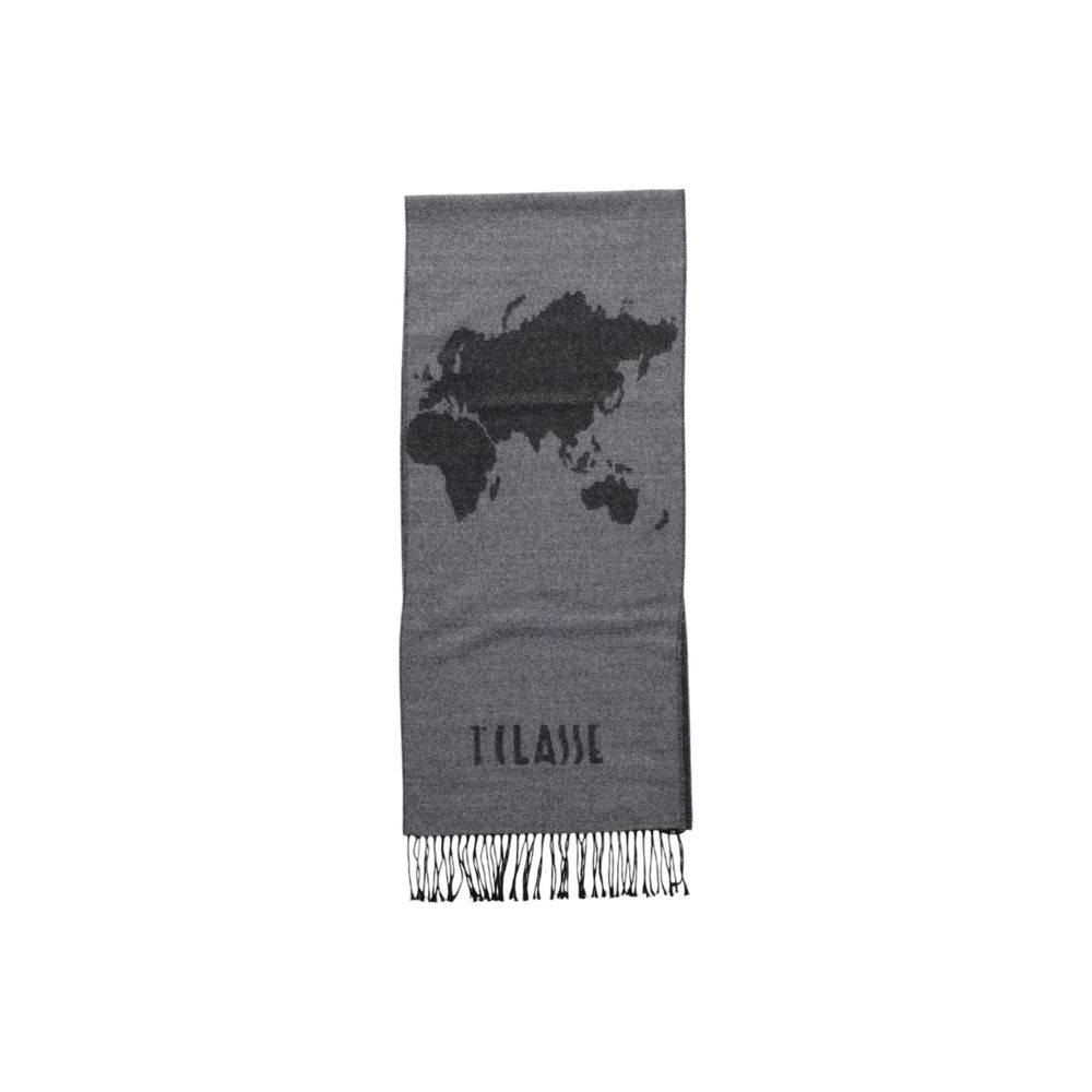 Alviero Martini Prima Classe Gray Polyacrylic Scarf