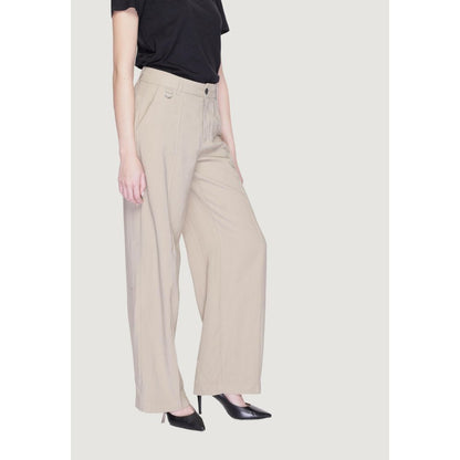 Only Beige Viscose Jeans & Pant