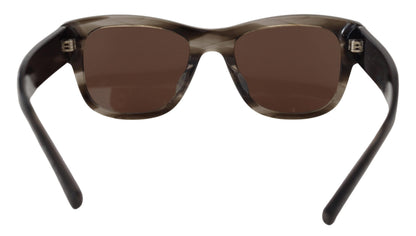 Dolce &amp; Gabbana Gafas de sol cuadradas de acetato marrón DG338F