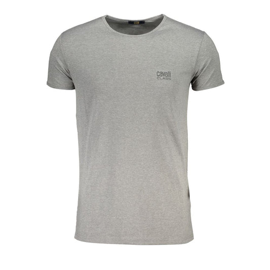 Cavalli Class Gray Cotton T-Shirt