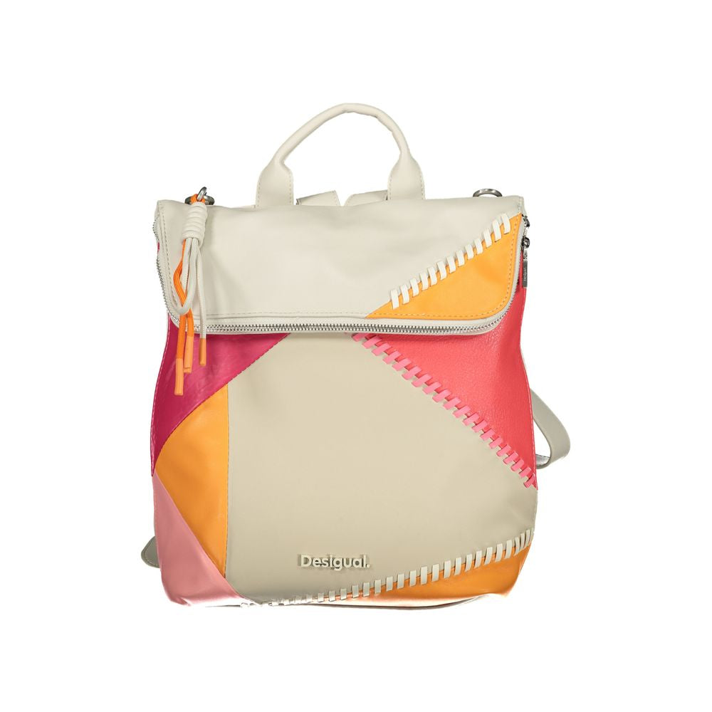 Desigual White Polyethylene Backpack