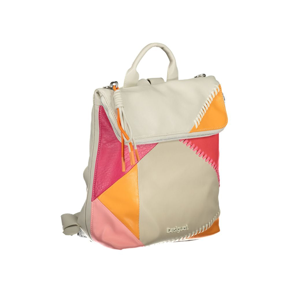 Desigual White Polyethylene Backpack